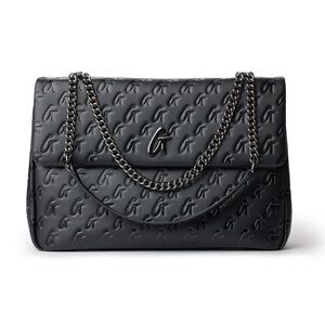 Glam-Aholic Lifestyle MONOGRAM LARGE CLASSIC FLAP BAG MATTE BLACK